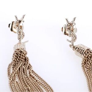 YSL Elegant Gold Tassel Earrings